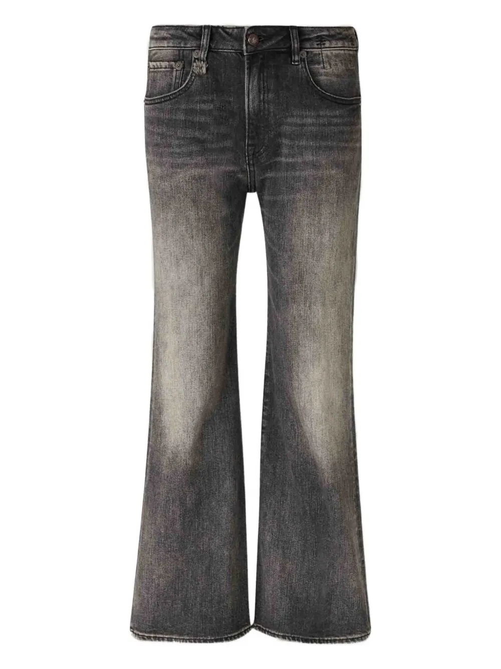 Выцветшие хлопковые джинсы R13, черный
Выцветшие хлопковые джинсы R13, черный