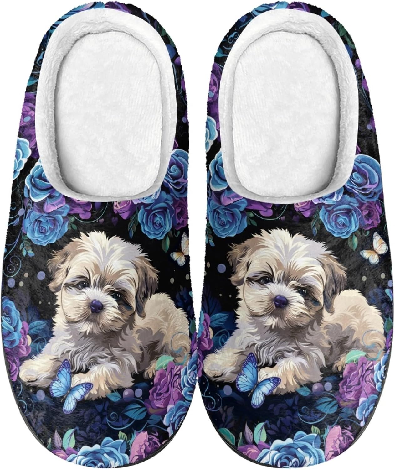 Домашние тапочки с принтом для женщин и мужчин, нескользящие, пушистые, удобные для дома и улицы Baxinh, синий/фиолетовый
Домашние тапочки с принтом для женщин и мужчин, нескользящие, пушистые, удобные для дома и улицы Baxinh, синий/фиолетовый