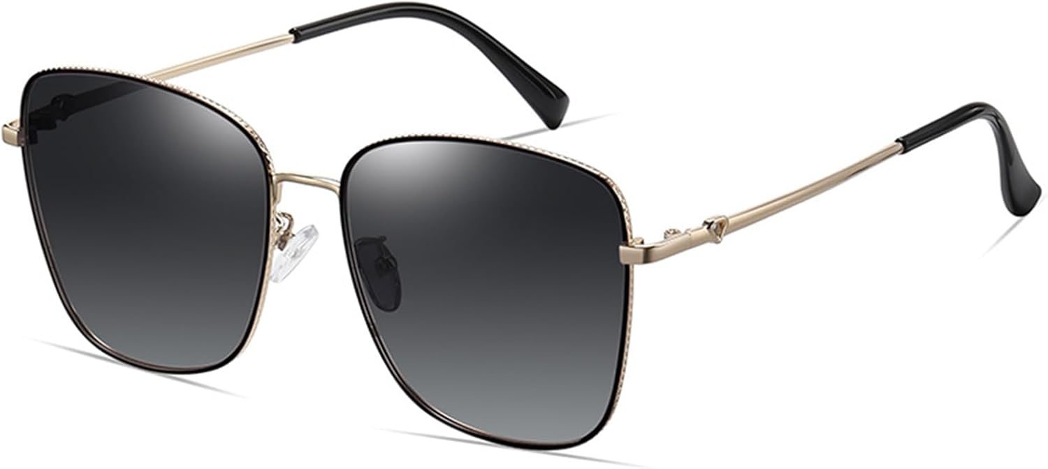 Женские поляризованные квадратные солнцезащитные очки — массивная металлическая оправа, защита от УФ-излучения UV400, стильный ретро-дизайн для путешествий и вождения Bubmari, A
Женские поляризованные квадратные солнцезащитные очки — массивная металлическая оправа, защита от УФ-излучения UV400, стильный ретро-дизайн для путешествий и вождения Bubmari, A