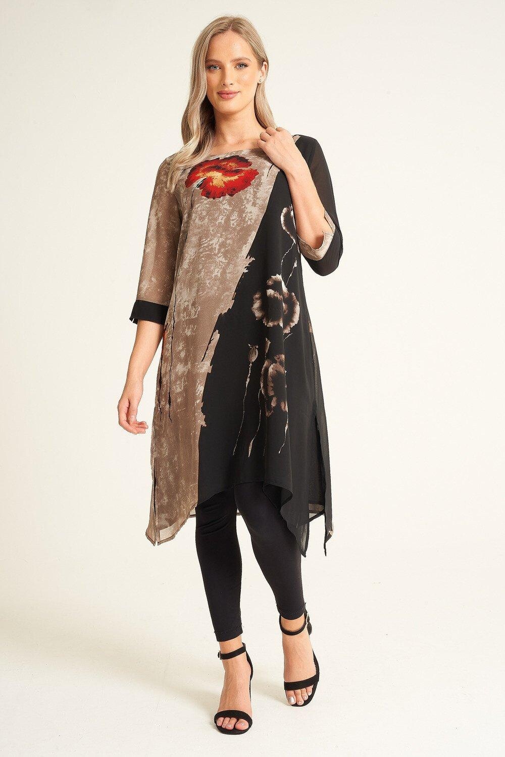 Платье с диагональным цветочным принтом Saloos, черный
Платье с диагональным цветочным принтом Saloos, черный