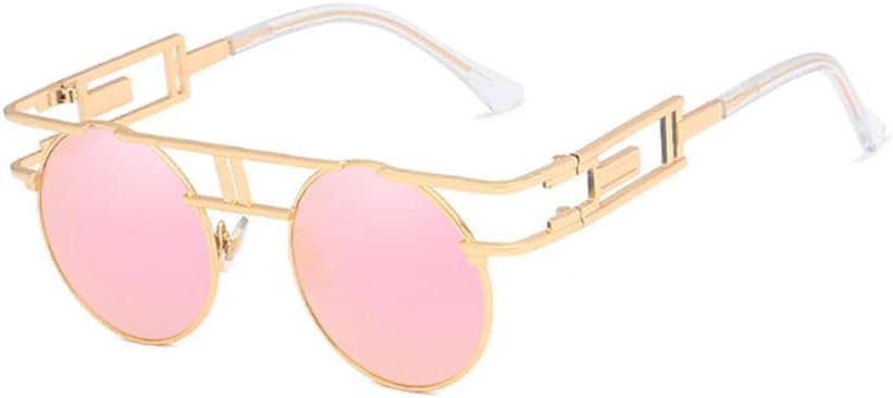 Модные круглые солнцезащитные очки в стиле стимпанк для мужчин и женщин, с металлической оправой, в стиле ретро, винтажные солнцезащитные очки, стильные TYUVIVO, Gold Pink
Модные круглые солнцезащитные очки в стиле стимпанк для мужчин и женщин, с металлической оправой, в стиле ретро, винтажные солнцезащитные очки, стильные TYUVIVO, Gold Pink