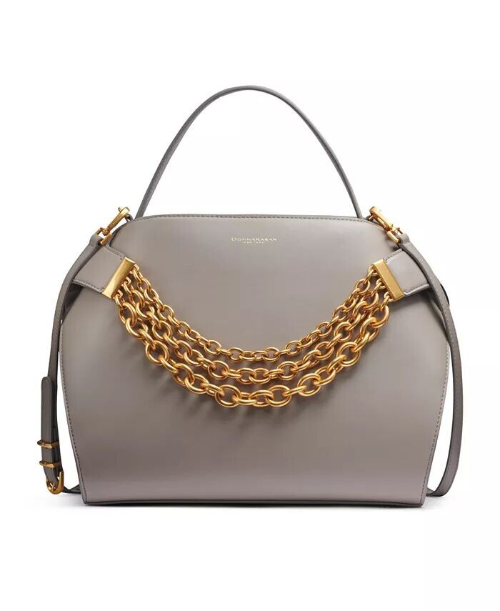 Donna Karan Кожаная сумка-портфель Plandome с цепочкой и верхней ручкой Donna Karan New York, серый
Donna Karan Кожаная сумка-портфель Plandome с цепочкой и верхней ручкой Donna Karan New York, серый