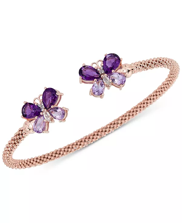 Браслет-Манжета в виде бабочки (2-3/8 карата) с лондонским голубым топазом (3-1/5 карата tw) и белым цирконом (1/4 карата tw) из стерлингового серебра (также с аметистом) Macy'S, amethyst
Браслет-Манжета в виде бабочки (2-3/8 карата) с лондонским голубым топазом (3-1/5 карата tw) и белым цирконом (1/4 карата tw) из стерлингового серебра (также с аметистом) Macy'S, amethyst