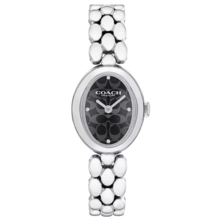 Наручные часы кварцевый механизм стальной браслет 22.5 мм черный циферблат женские часы COACH
Наручные часы кварцевый механизм стальной браслет 22.5 мм черный циферблат женские часы COACH