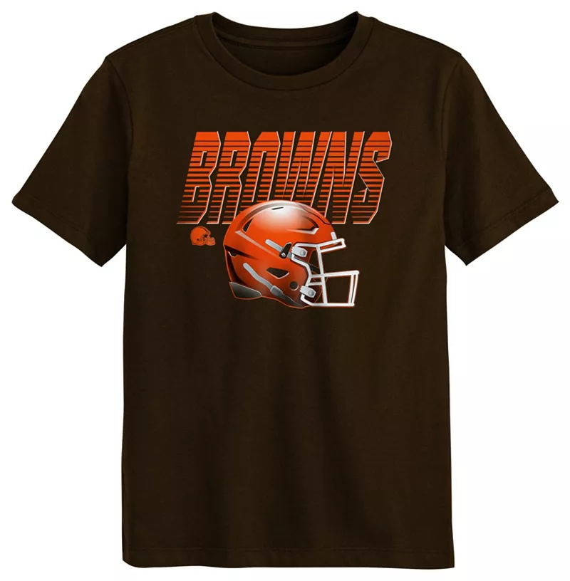 Одежда команды НФЛ, шлем Cleveland Browns для маленьких детей, коричневая замшевая футболка NFL Team Apparel 
Одежда команды НФЛ, шлем Cleveland Browns для маленьких детей, коричневая замшевая футболка NFL Team Apparel