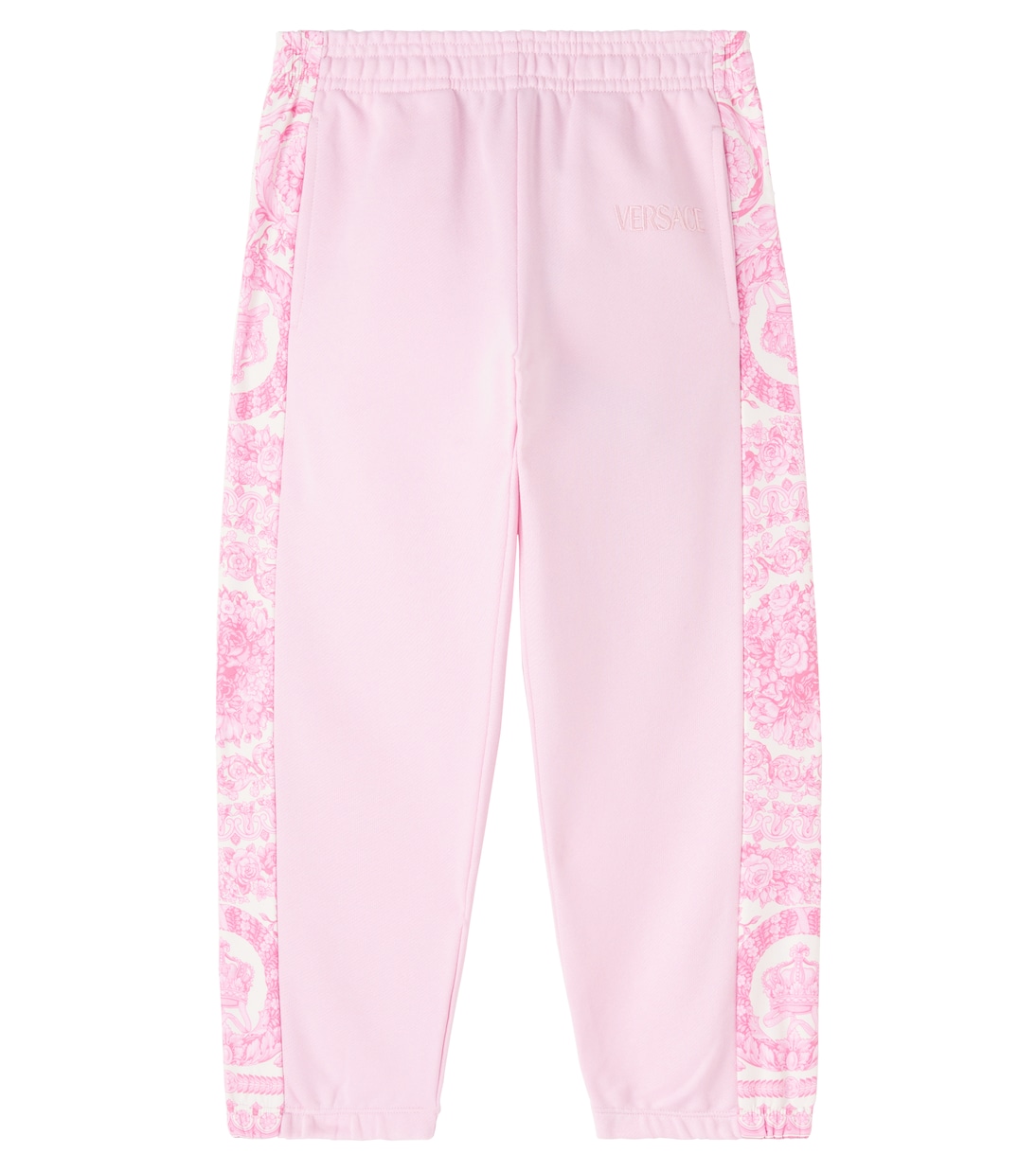 Спортивные брюки Barocco из хлопкового флиса Versace Kids, Pastel Pink+Ivory
Спортивные брюки Barocco из хлопкового флиса Versace Kids, Pastel Pink+Ivory