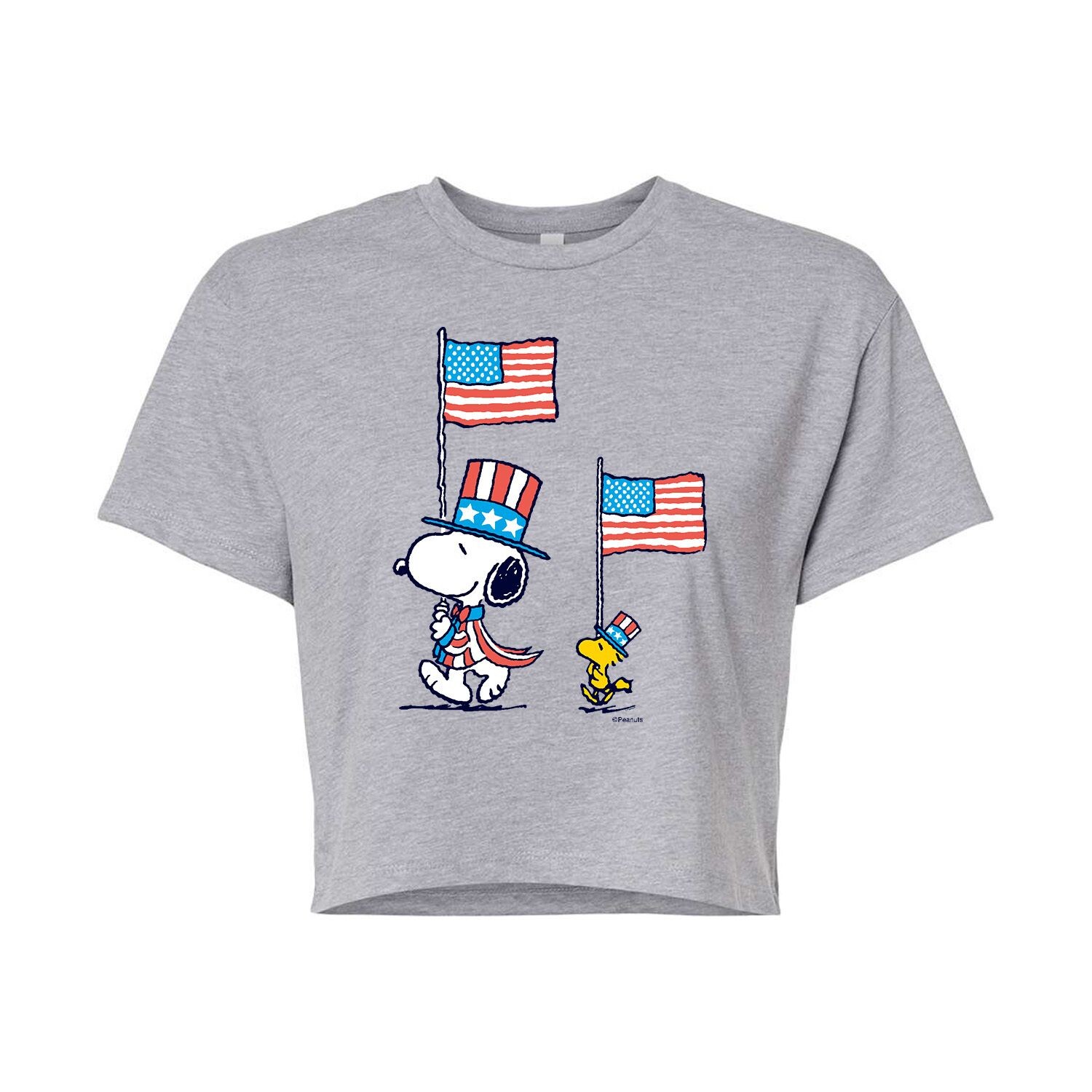 Укороченная футболка с флагом March для юниоров Peanuts Snoopy & Woodstock Licensed Character, серый
Укороченная футболка с флагом March для юниоров Peanuts Snoopy & Woodstock Licensed Character, серый