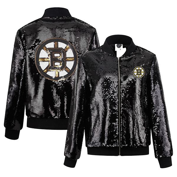 Женская черная куртка Boston Bruins с пайетками на молнии Cuce
Женская черная куртка Boston Bruins с пайетками на молнии Cuce