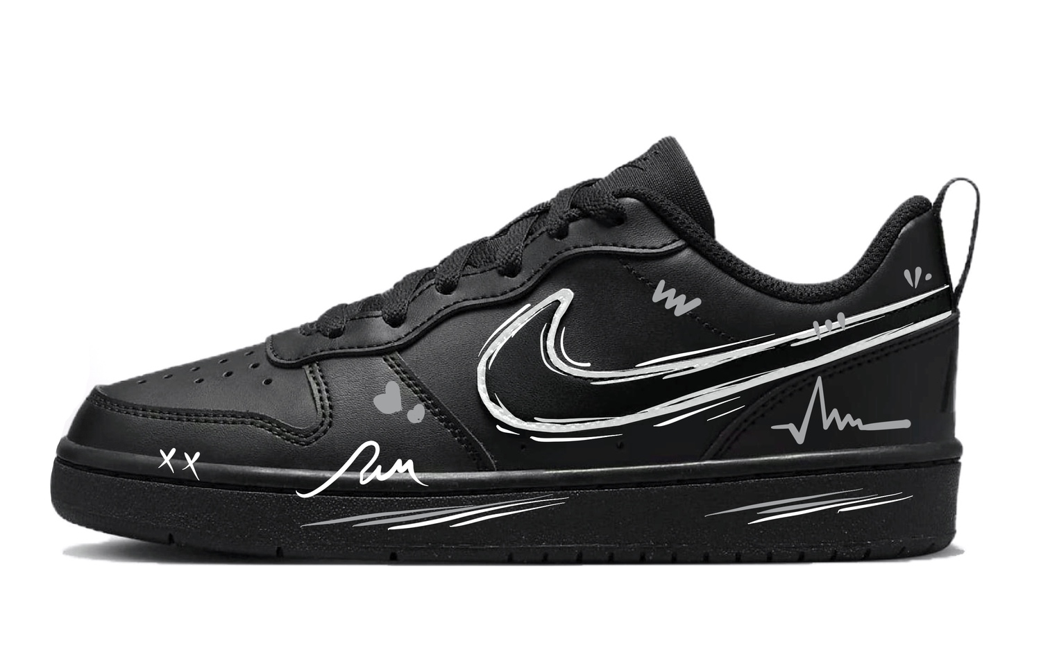 Nike Court Borough Low top Skateboard Shoes Black White для подростков
Nike Court Borough Low top Skateboard Shoes Black White для подростков