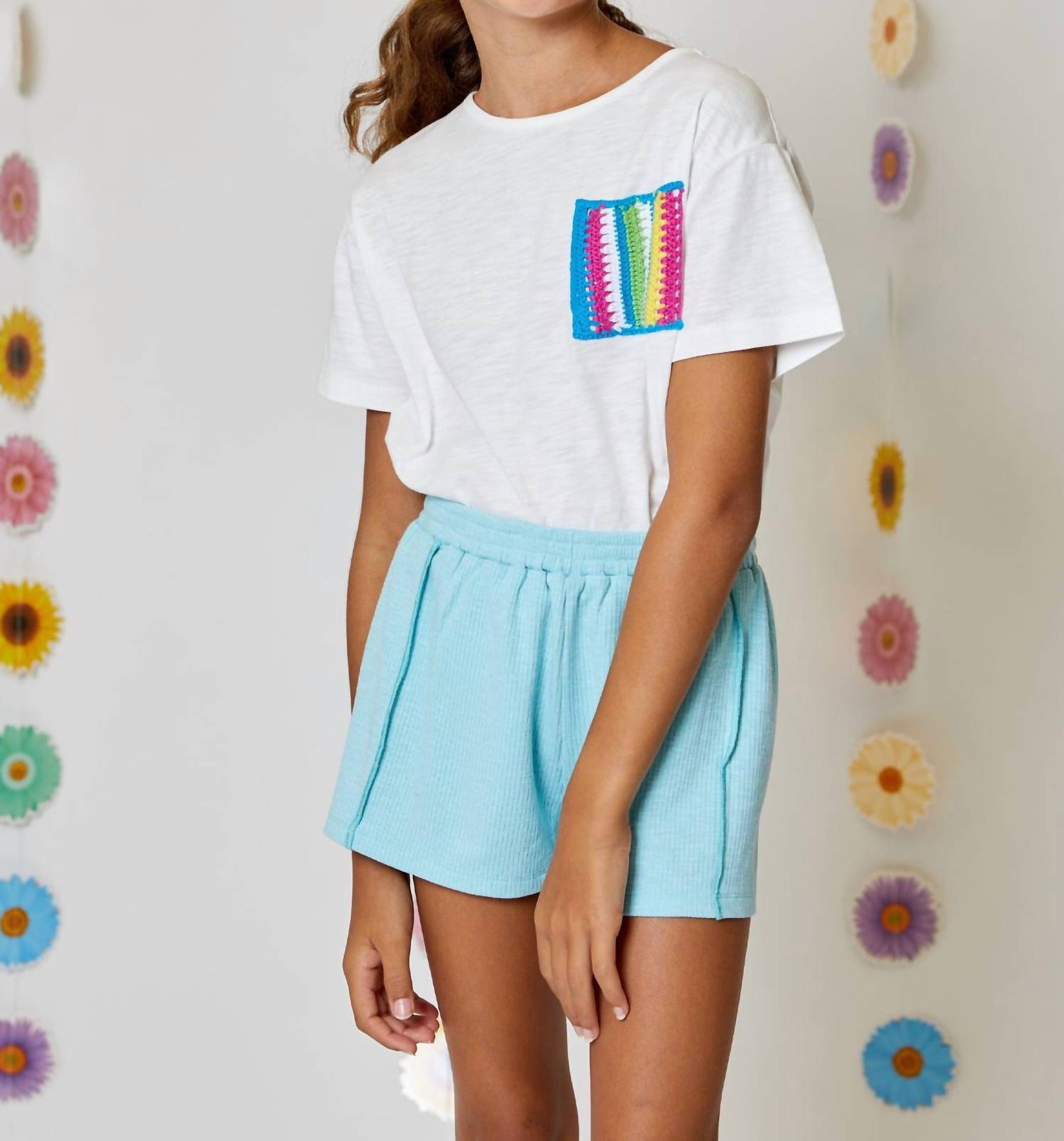 Трикотажные шорты для девочек бирюзового цвета Design History
Трикотажные шорты для девочек бирюзового цвета Design History