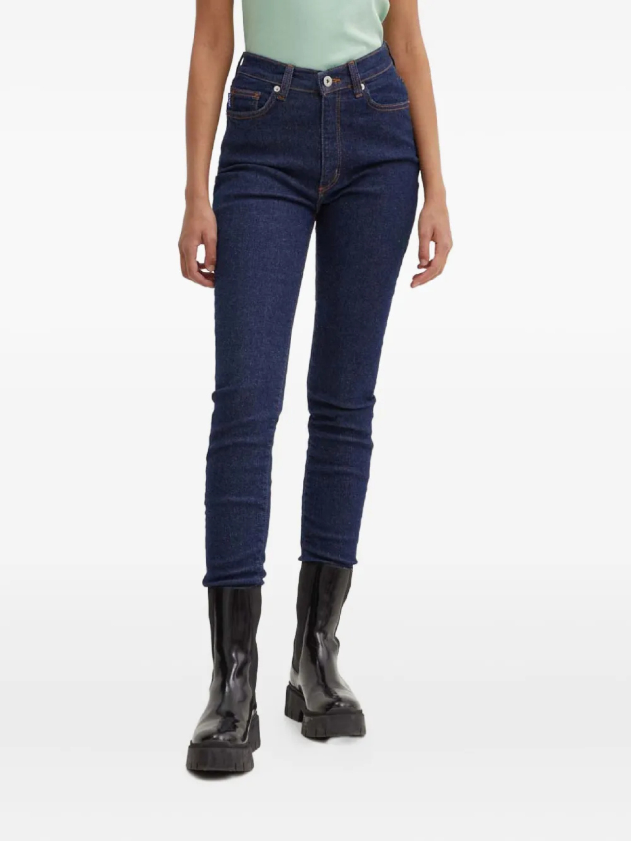 Джинсы HUGO с высокой талией и логотипом, синий
Джинсы HUGO с высокой талией и логотипом, синий