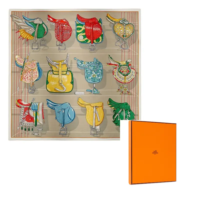 HERMES Женский серый шелковый шарф, Gray
HERMES Женский серый шелковый шарф, Gray