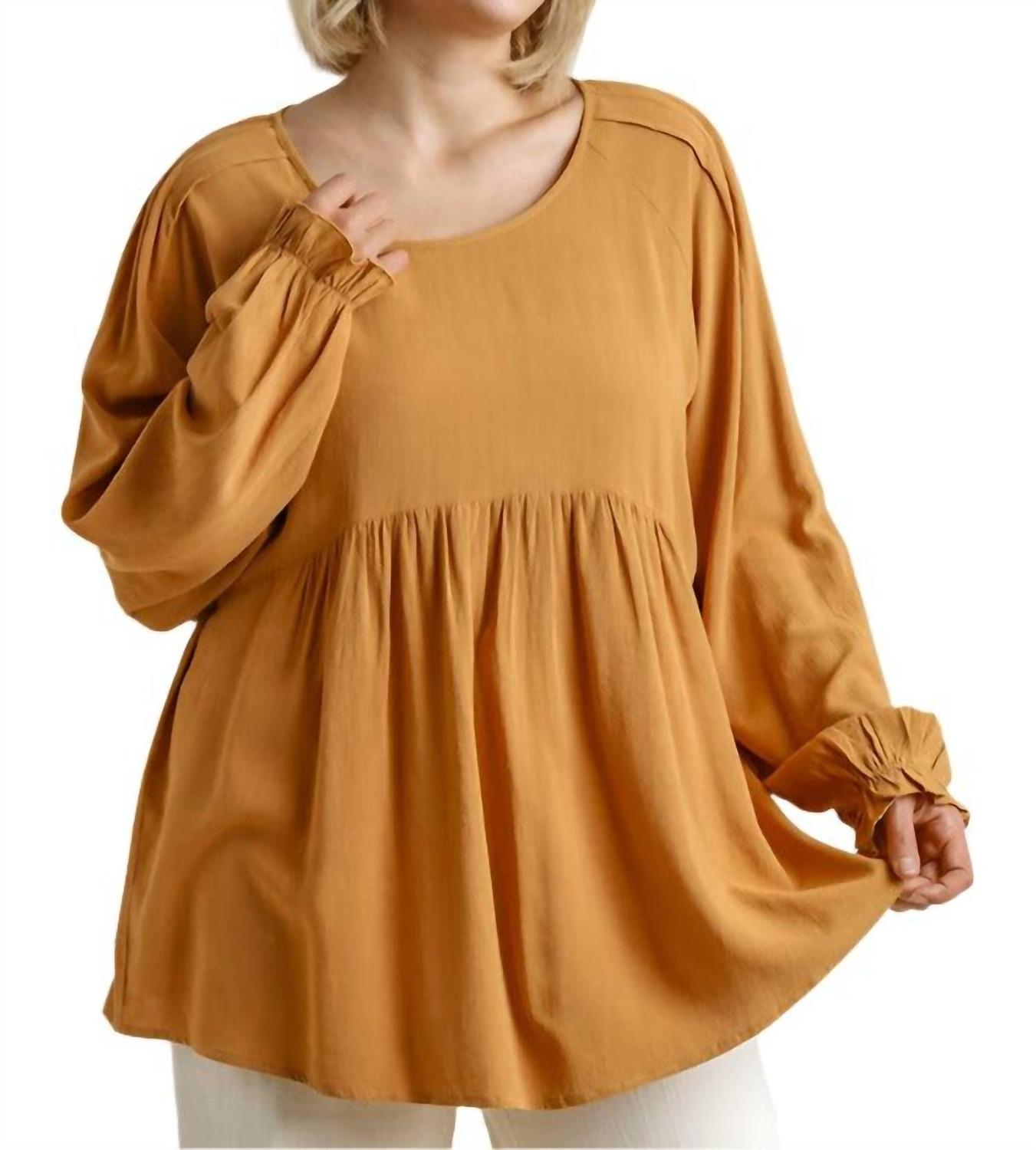 Плюшевый топ-бэбидолл с плиссированными деталями Umgee, Mustard
Плюшевый топ-бэбидолл с плиссированными деталями Umgee, Mustard