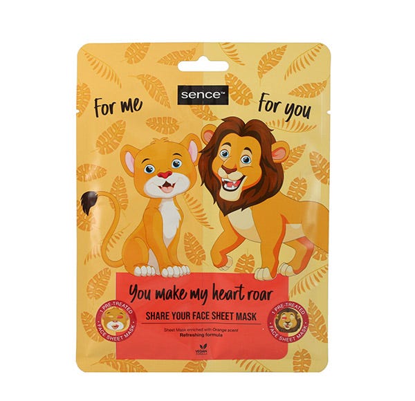 Двойная маска для лица для пар SENCE You Make My Heart Roar
Двойная маска для лица для пар SENCE You Make My Heart Roar