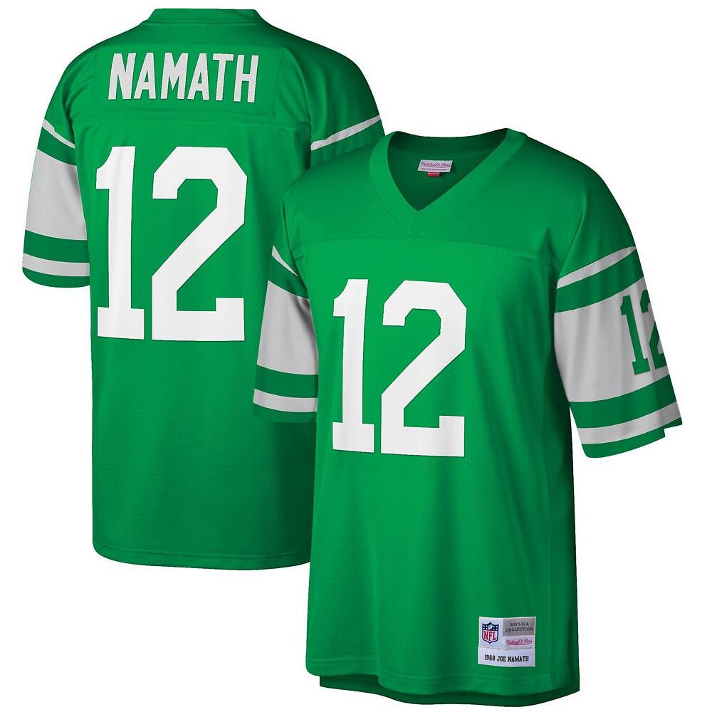 Мужская футболка Mitchell & Ness Joe Namath Green New York Jets Big & Tall 1968 года, реплика вышедшего на пенсию игрока, цвет Jet Green
Мужская футболка Mitchell & Ness Joe Namath Green New York Jets Big & Tall 1968 года, реплика вышедшего на пенсию игрока, цвет Jet Green