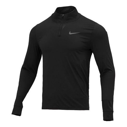 Футболка men's training sports half zipper long sleeves black t-shirt Nike, черный
Футболка men's training sports half zipper long sleeves black t-shirt Nike, черный