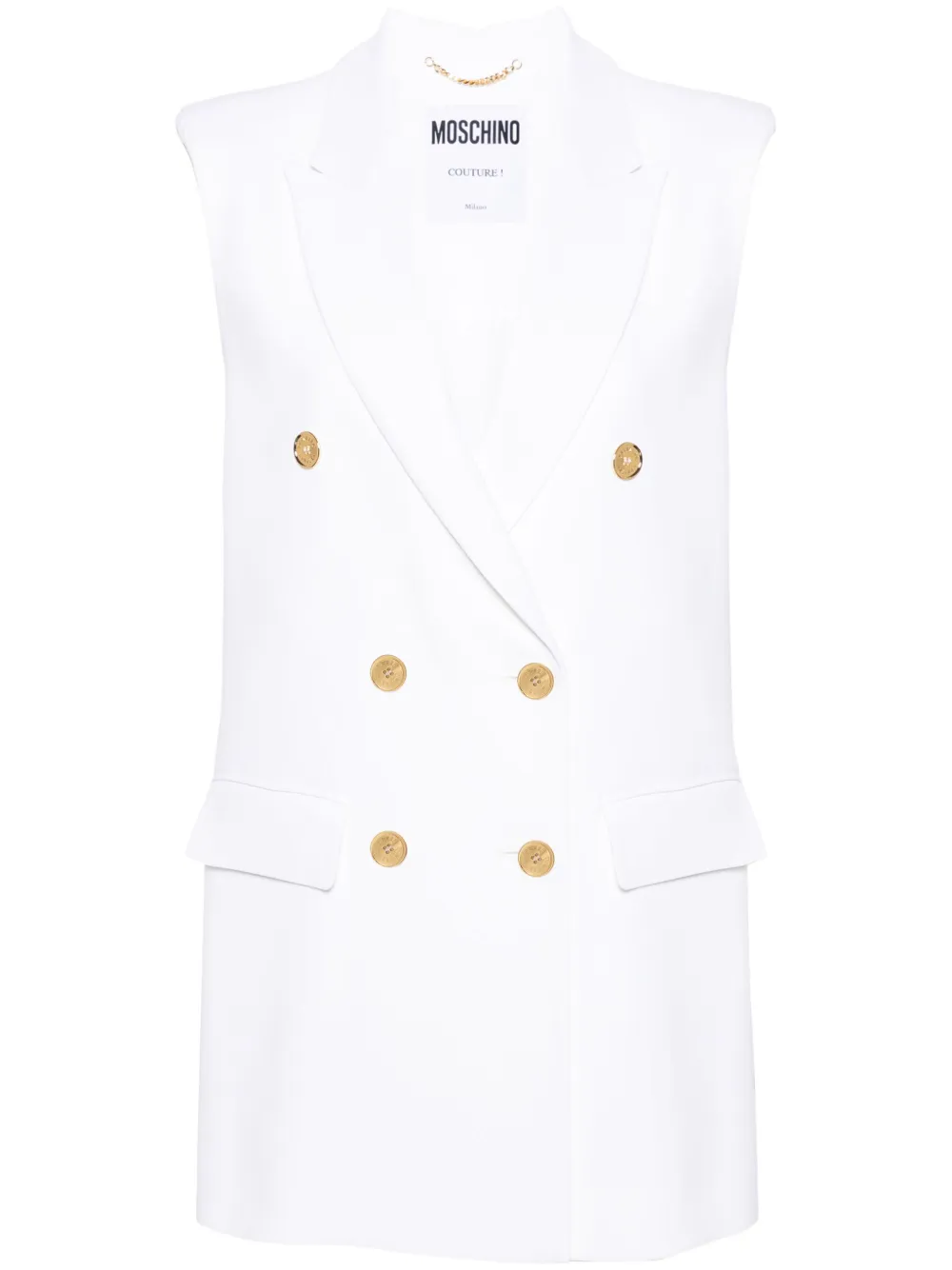 Двубортный блейзер Moschino, белый
Двубортный блейзер Moschino, белый