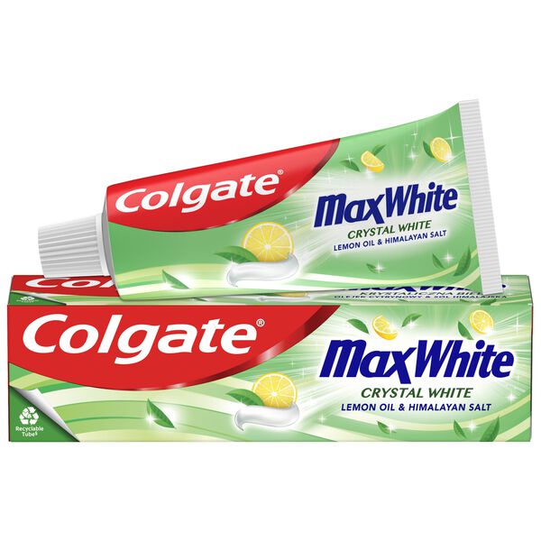 Зубная паста, 75 мл Colgate Max white crystal white lemon oil&himalayan salt
Зубная паста, 75 мл Colgate Max white crystal white lemon oil&himalayan salt