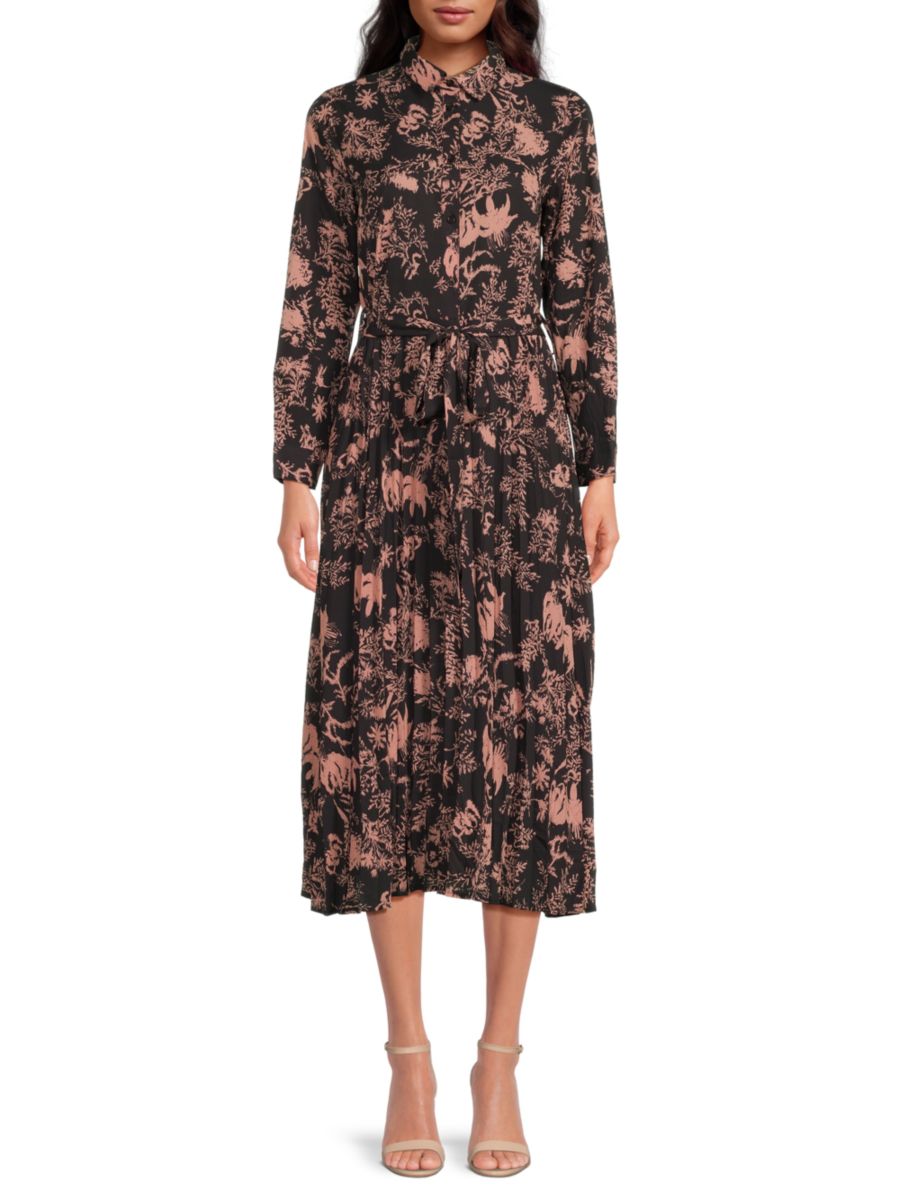 Платье макси с цветочным принтом и плиссе YAL New York, розовый
Платье макси с цветочным принтом и плиссе YAL New York, розовый