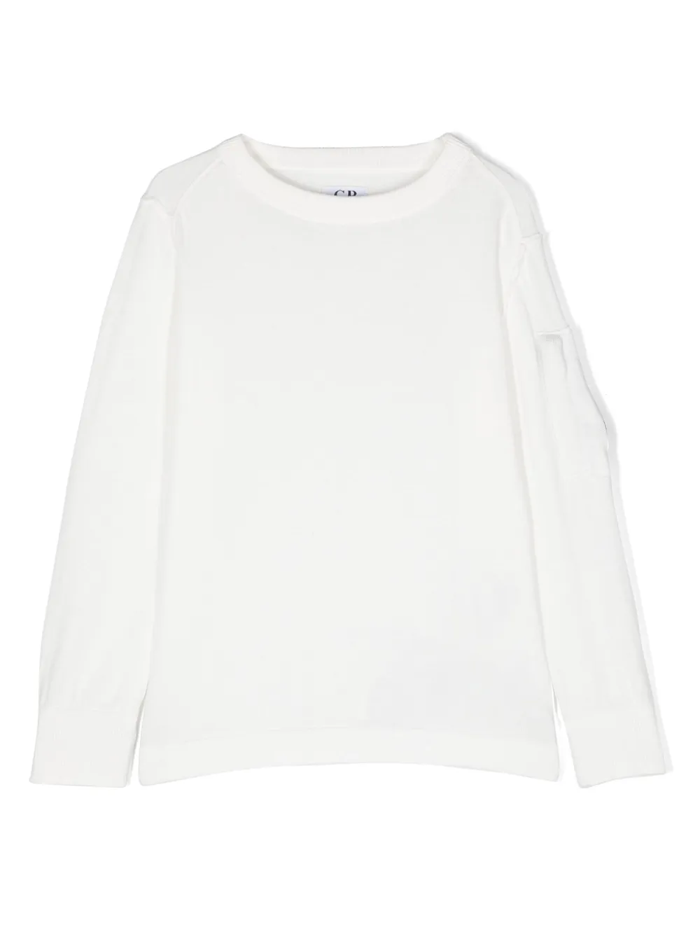 Трикотажный джемпер с декором Lens C.P. Company Kids, белый
Трикотажный джемпер с декором Lens C.P. Company Kids, белый