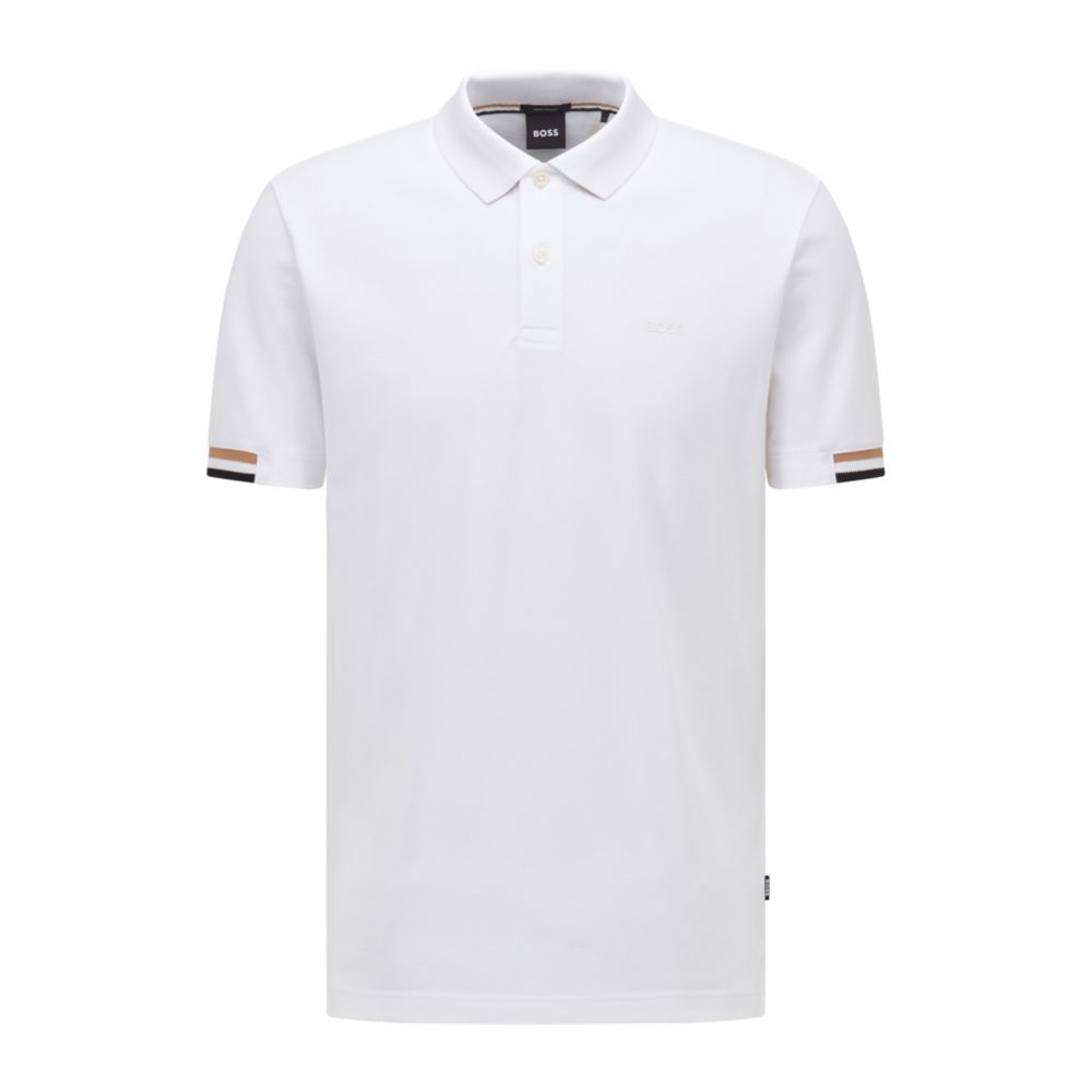 Рубашка-поло прямого кроя с прорезиненным логотипом BOSS, белый
Рубашка-поло прямого кроя с прорезиненным логотипом BOSS, белый