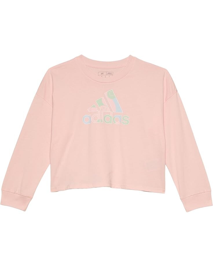 Футболка adidas Kids Long Sleeve Waist Crew Tee, цвет Pink w Multi
Футболка adidas Kids Long Sleeve Waist Crew Tee, цвет Pink w Multi