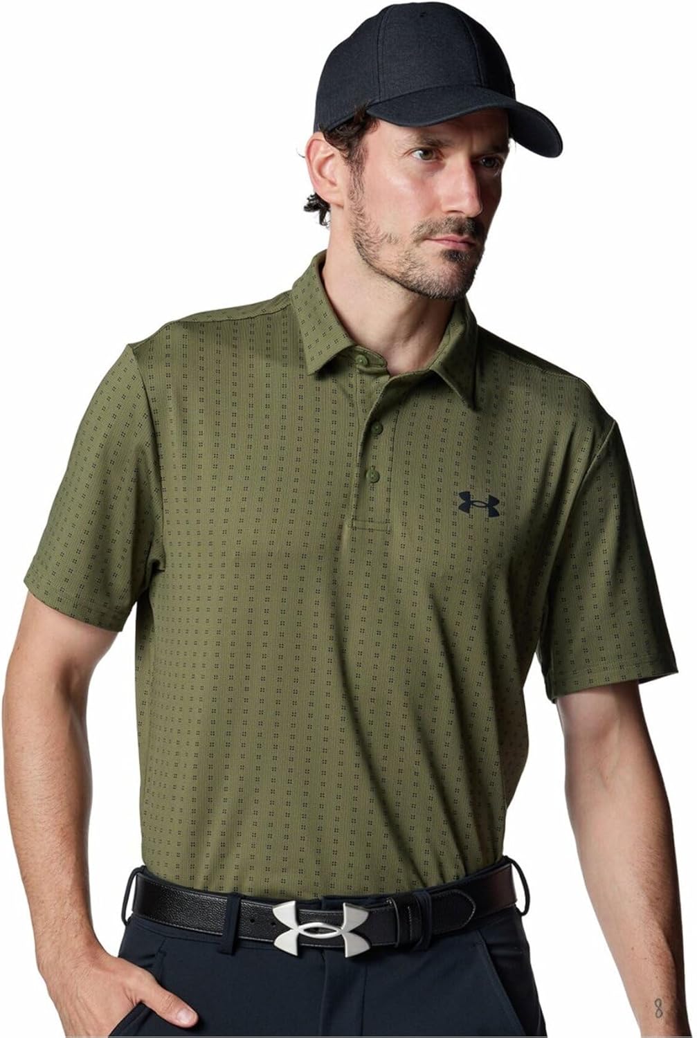 Мужская поло-рубашка для гольфа UNDER ARMOUR UA Playoffs 3.0 с принтом Bridgestone Golf, черный/зеленый
Мужская поло-рубашка для гольфа UNDER ARMOUR UA Playoffs 3.0 с принтом Bridgestone Golf, черный/зеленый