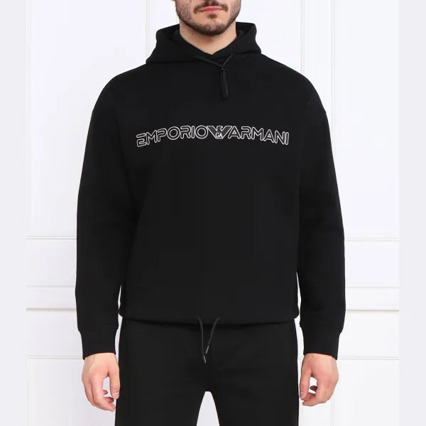 Толстовка обычного кроя Emporio Armani, черный 
Толстовка обычного кроя Emporio Armani, черный