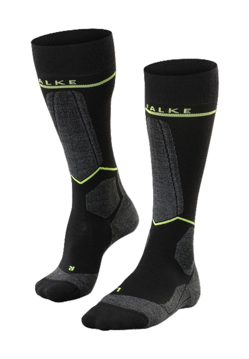 Лыжные носки SK Energizing подушечки для ног, анатомической формы право-лево для женщин и мужчин FALKE, цвет Black-Lightning
Лыжные носки SK Energizing подушечки для ног, анатомической формы право-лево для женщин и мужчин FALKE, цвет Black-Lightning