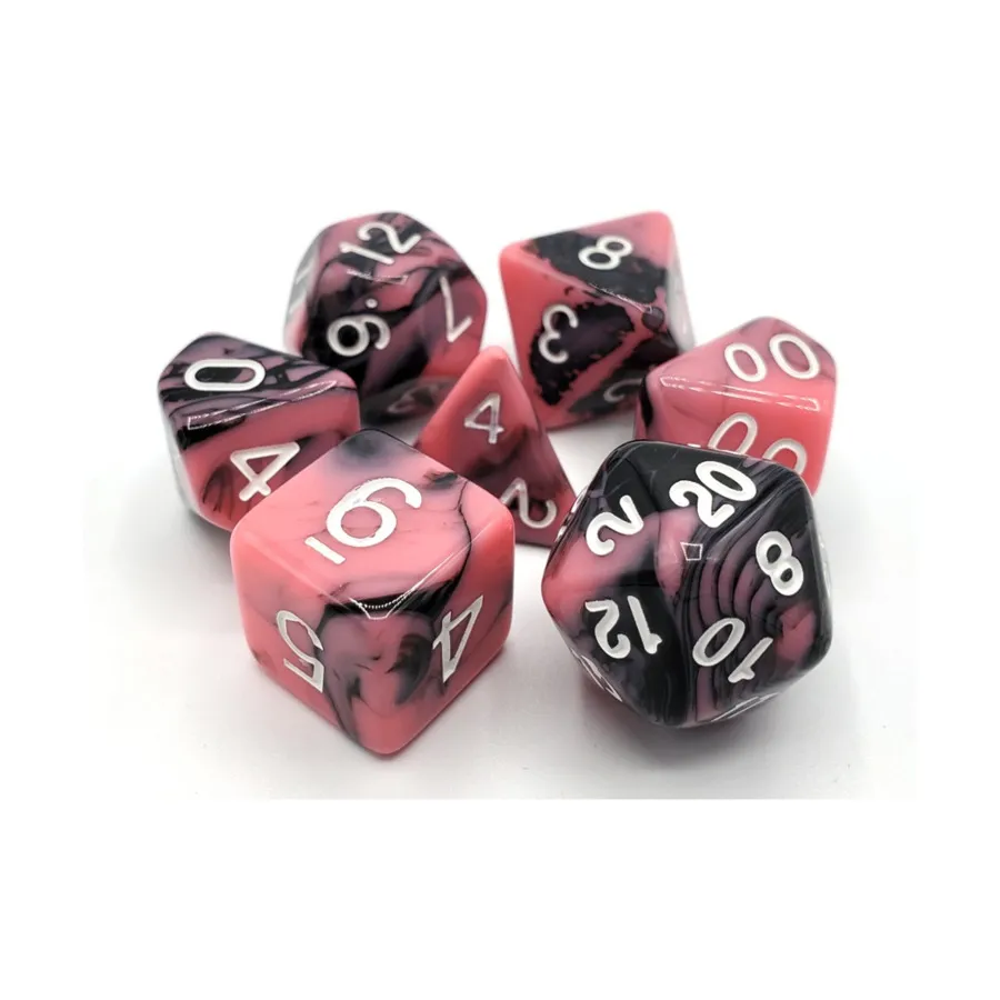 Поли-набор «Розовый и черный с белым» (7), Acrylic-Resin Dice - Vorpal (Poly Sets)
Поли-набор «Розовый и черный с белым» (7), Acrylic-Resin Dice - Vorpal (Poly Sets)