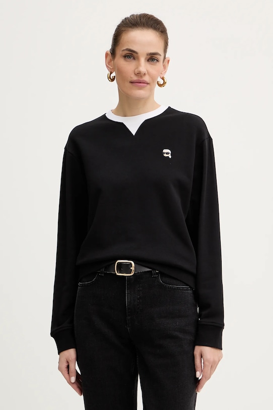 Хлопковая толстовка ikon Karl Lagerfeld, черный
Хлопковая толстовка ikon Karl Lagerfeld, черный