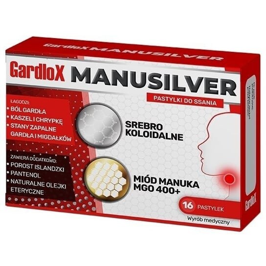 Gardlox Manusilver, пастилки, 16 шт. S-Lab 
Gardlox Manusilver, пастилки, 16 шт. S-Lab