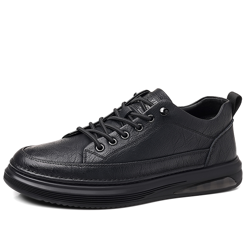 Мужские черные низкие кожаные кроссовки Mulinsen с внутренней платформой 6 см
Мужские черные низкие кожаные кроссовки Mulinsen с внутренней платформой 6 см