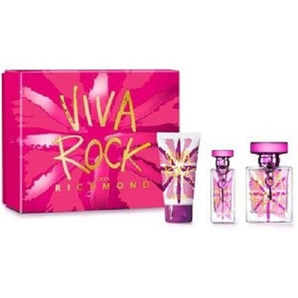 Парфюмерный набор для женщин John Richmond Viva Rock Pour Femme Gift Set Eau de Parfum 50ml and 15ml with Body Lotion 50ml
Парфюмерный набор для женщин John Richmond Viva Rock Pour Femme Gift Set Eau de Parfum 50ml and 15ml with Body Lotion 50ml