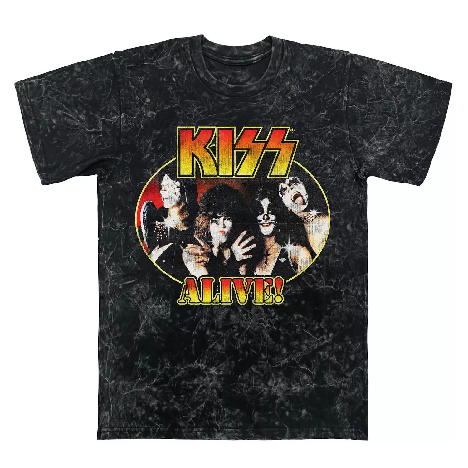 Мужская футболка Kiss Alive с винтажным рисунком Licensed Character
Мужская футболка Kiss Alive с винтажным рисунком Licensed Character