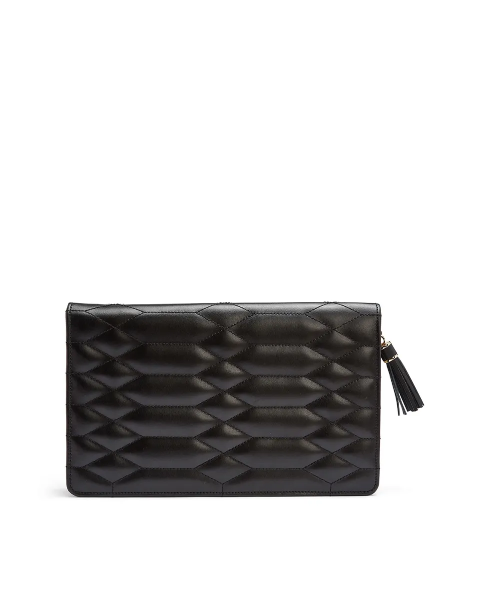 Дорожный кошелек-шкатулка Caroline черного цвета на молнии Wolf, черный 
Дорожный кошелек-шкатулка Caroline черного цвета на молнии Wolf, черный