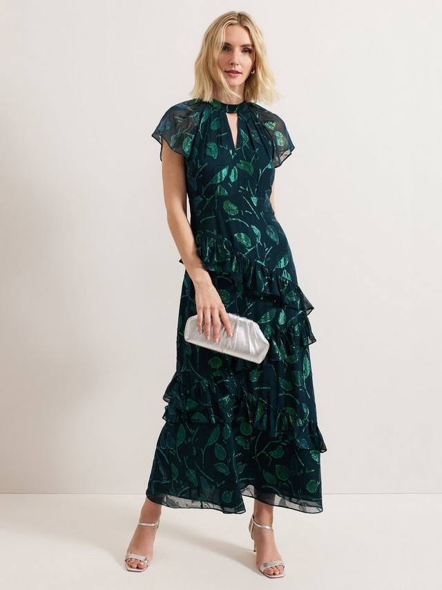 Роскошное шелковое платье с оборками и принтом в виде листьев хейсли Phase Eight, цвет Mid Green
Роскошное шелковое платье с оборками и принтом в виде листьев хейсли Phase Eight, цвет Mid Green