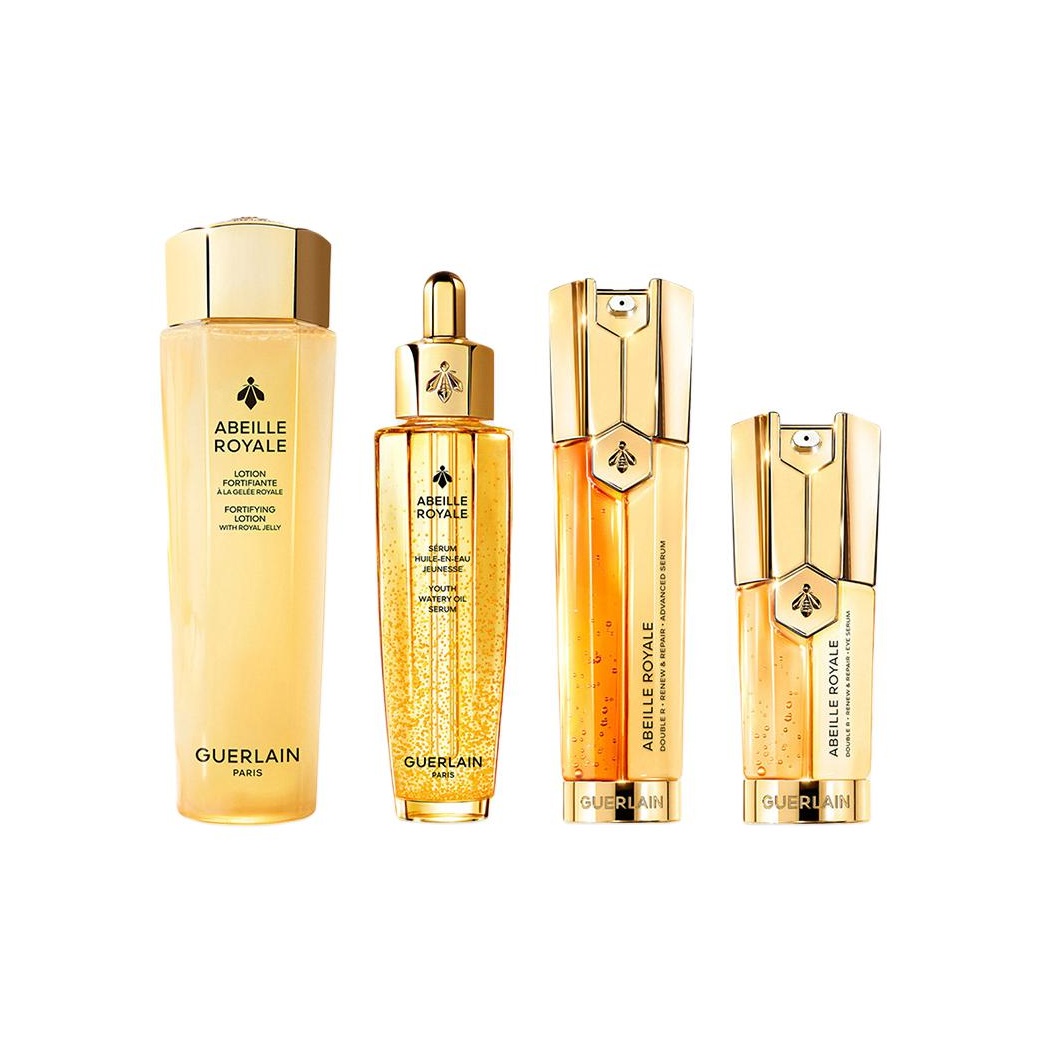 Наборы для ухода за кожей Fourth Generation Original Bee Royal Water с двумя тюбиками сывороток: подтягивающие, увлажняющие и восстанавливающие Guerlain, four-piece set
Наборы для ухода за кожей Fourth Generation Original Bee Royal Water с двумя тюбиками сывороток: подтягивающие, увлажняющие и восстанавливающие Guerlain, four-piece set