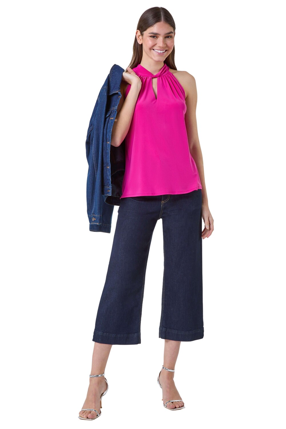 Эластичный топ с поворотным вырезом и завязкой на спине Roman, розовый
Эластичный топ с поворотным вырезом и завязкой на спине Roman, розовый