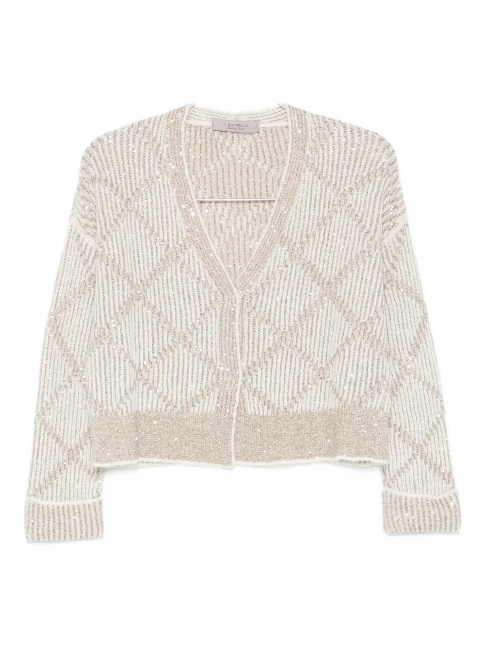 Кардиган, украшенный пайетками D.Exterior, белый
Кардиган, украшенный пайетками D.Exterior, белый