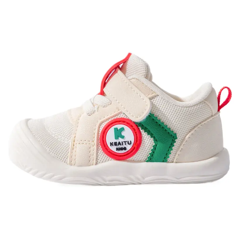 Нескользящие и износостойкие дышащие низкие туфли для малышей Bradmiller, бежевый/красный 
Нескользящие и износостойкие дышащие низкие туфли для малышей Bradmiller, бежевый/красный