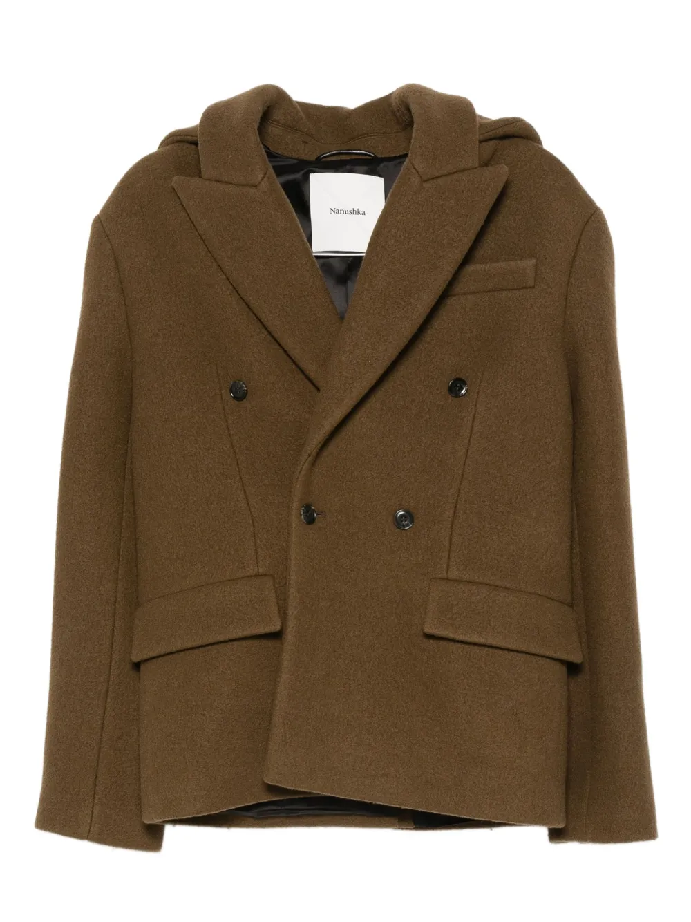 Двубортное пальто Nanushka, коричневый
Двубортное пальто Nanushka, коричневый
