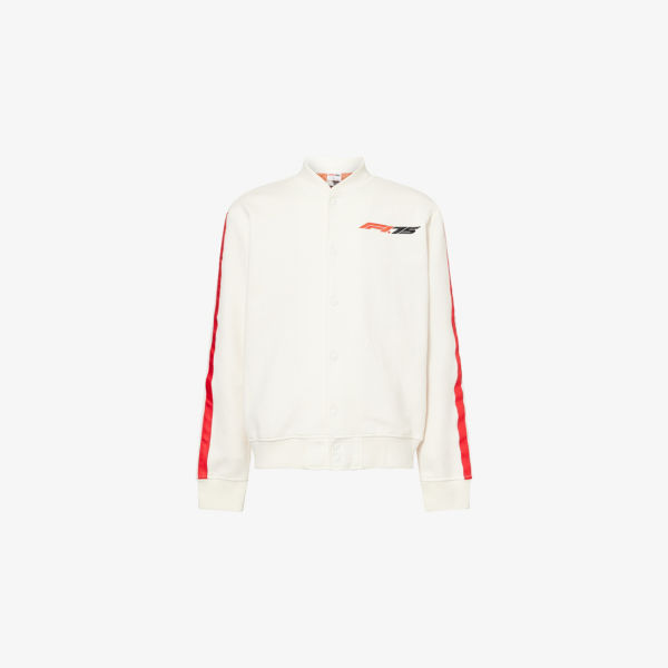 Бомбер Formula 1 F175 из хлопковой смесовой ткани с вышивкой, белый
Бомбер Formula 1 F175 из хлопковой смесовой ткани с вышивкой, белый