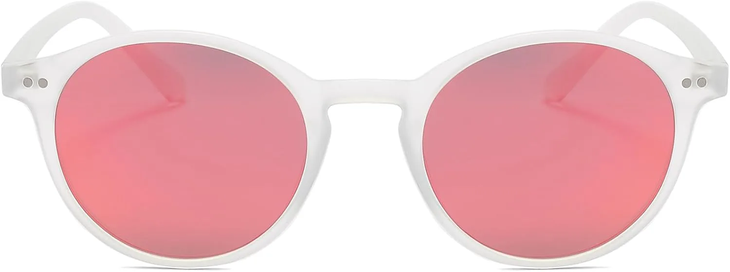 Классические поляризованные круглые солнцезащитные очки EYLRIM для женщин и мужчин в винтажном стиле, легкие, в круглой оправе, Transparent White/Mirror Orange Red
Классические поляризованные круглые солнцезащитные очки EYLRIM для женщин и мужчин в винтажном стиле, легкие, в круглой оправе, Transparent White/Mirror Orange Red