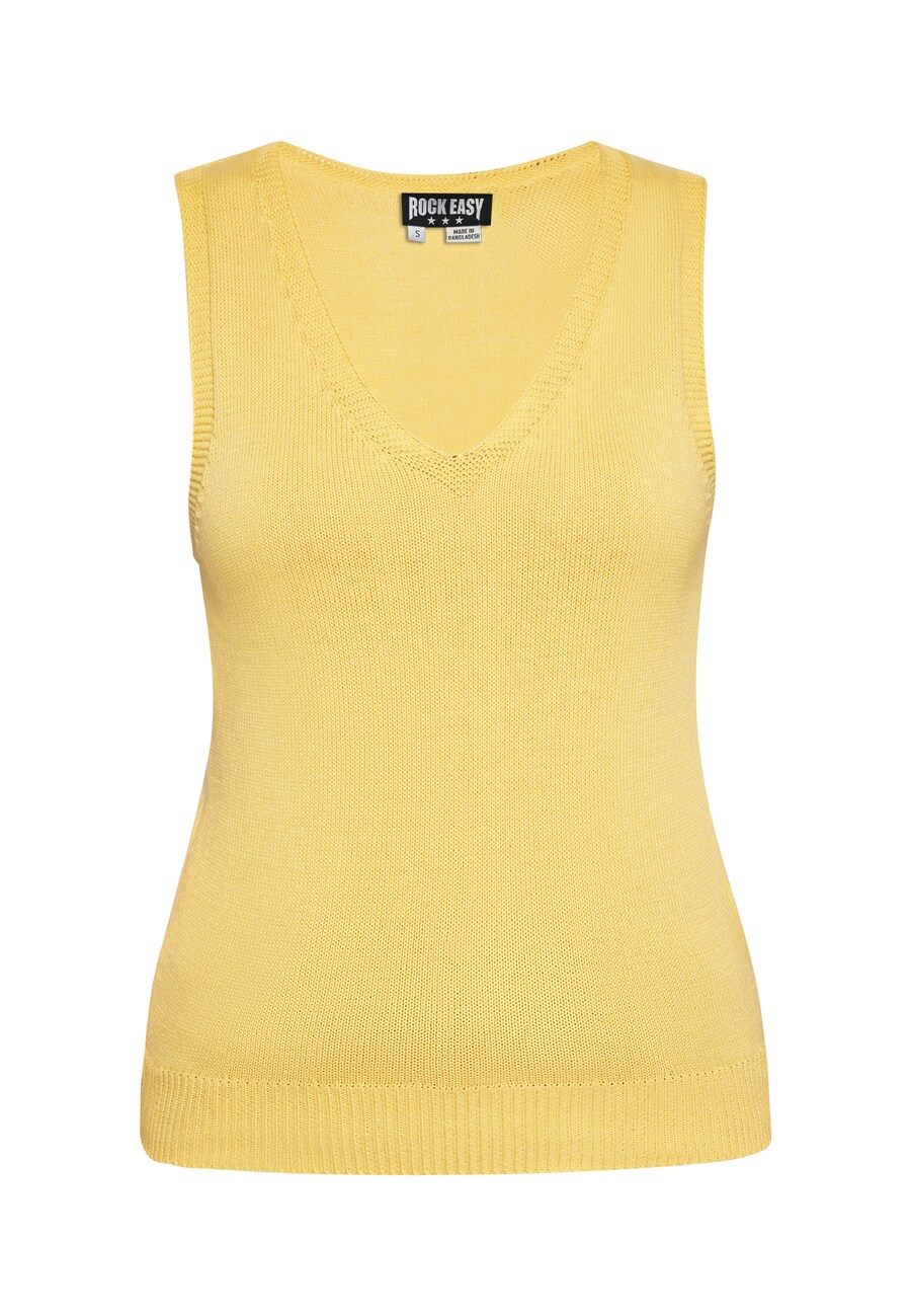 Вязаный топ ROCKEASY, желтый
Вязаный топ ROCKEASY, желтый