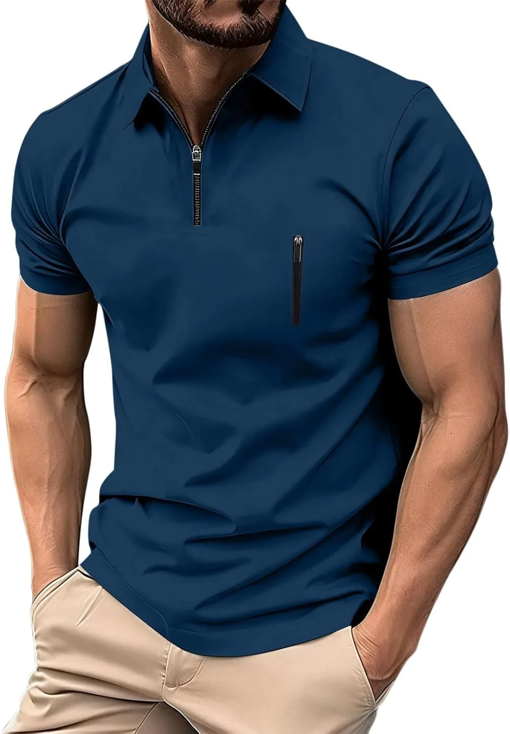 Футболка мужская с коротким рукавом и воротником-стойкой
Футболка мужская с коротким рукавом и воротником-стойкой