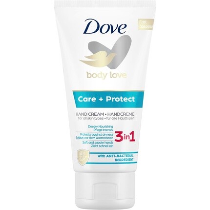 Dove Care and Protect Hand Care Питательный крем для рук против сухости рук с антибактериальным компонентом 75мл
Dove Care and Protect Hand Care Питательный крем для рук против сухости рук с антибактериальным компонентом 75мл