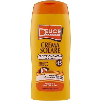 Солнцезащитный крем средней защиты водостойкий Spf 15 250мл, Delice
Солнцезащитный крем средней защиты водостойкий Spf 15 250мл, Delice