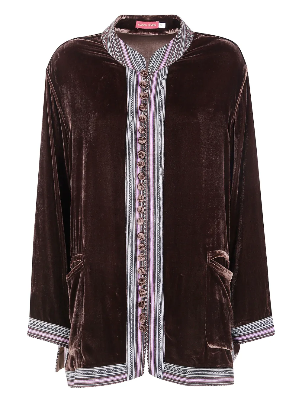 Бархатный пиджак на пуговицах Bianco Levrin, коричневый
Бархатный пиджак на пуговицах Bianco Levrin, коричневый