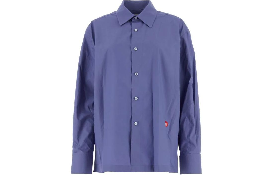 Рубашка с вышитым логотипом и пуговицами Alexander Wang, синий
Рубашка с вышитым логотипом и пуговицами Alexander Wang, синий